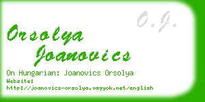 orsolya joanovics business card